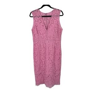 Bardot Dress Milana lace sleeveless pink 12 XXL DEFECT